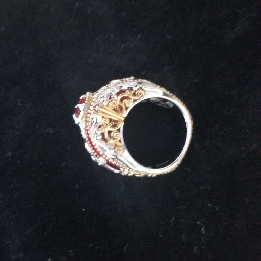 Ruby Scrolled Ring - image 8